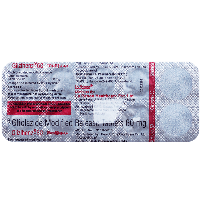 Glizihenz 60mg Tablet
