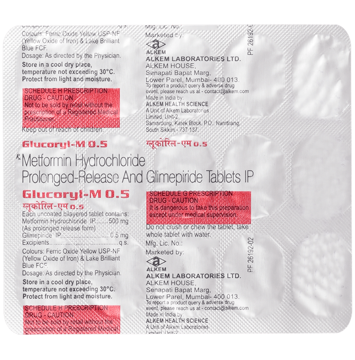 Glucoryl-M 0.5 mg Tablet