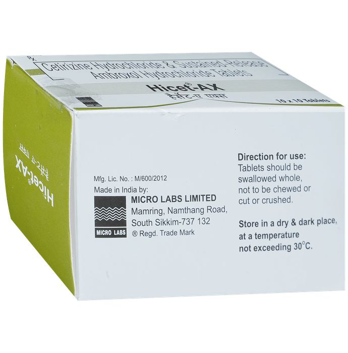 Hicet-AX Tablet SR