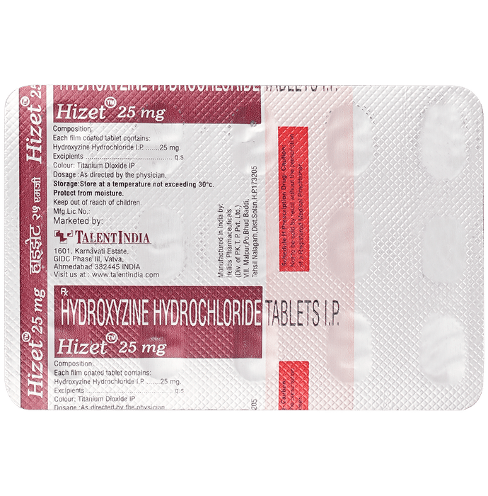 Hizet 25mg Tablet