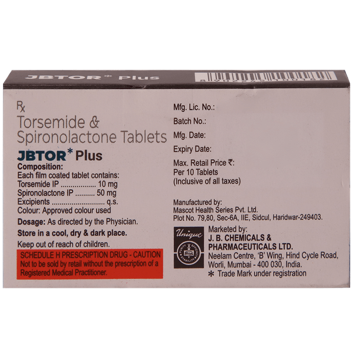 Jbtor Plus 50mg/10mg Tablet