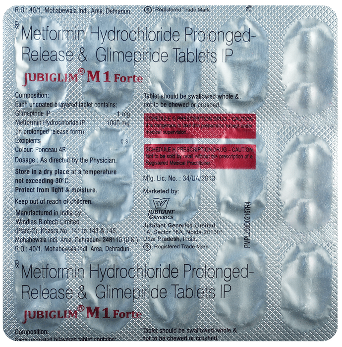 Jubiglim M 1 Forte Tablet PR