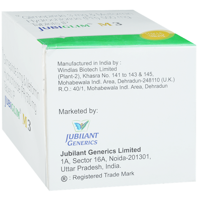 Jubiglim M 3mg/500mg Tablet