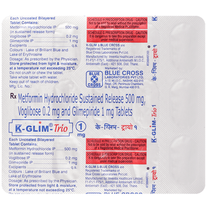 K-Glim-Trio 1mg Tablet SR