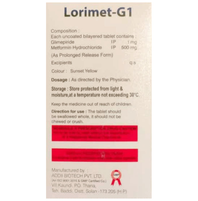 Lorimet-G 1 Tablet PR