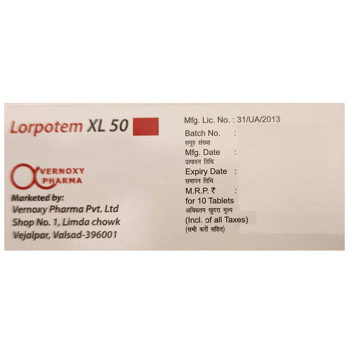 Lorpotem XL 50 Tablet PR