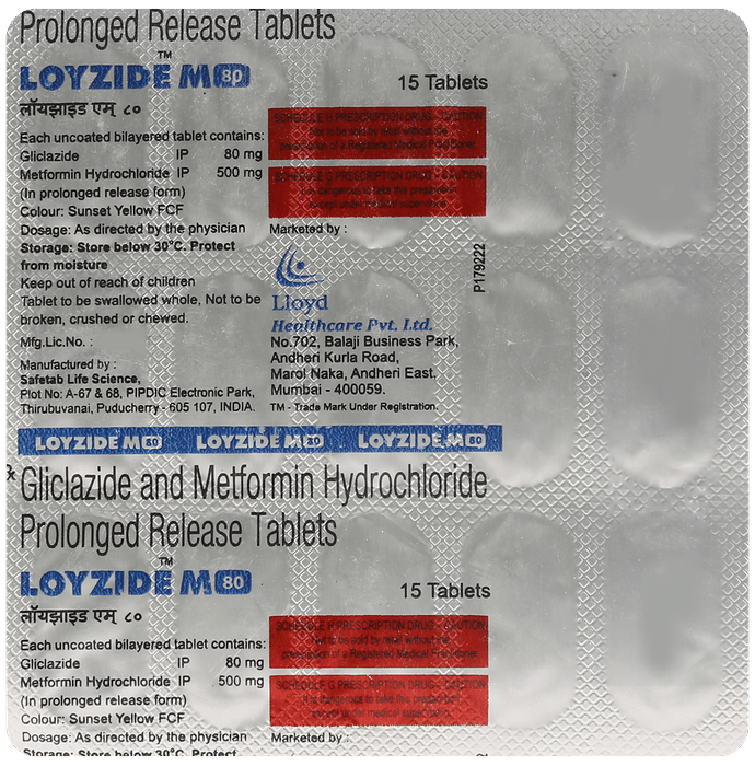 Loyzide M 80 Tablet PR