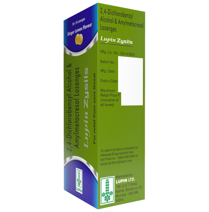 Lupin Zysils Lozenges Ginger Lemon