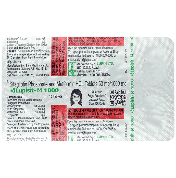 Lupisit M 50mg/1000mg Tablet