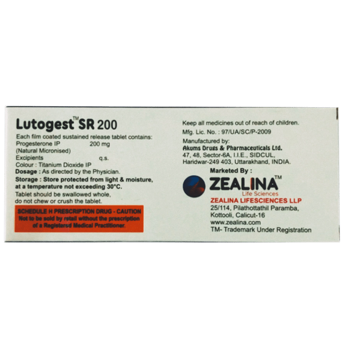 Lutogest SR 200 Tablet