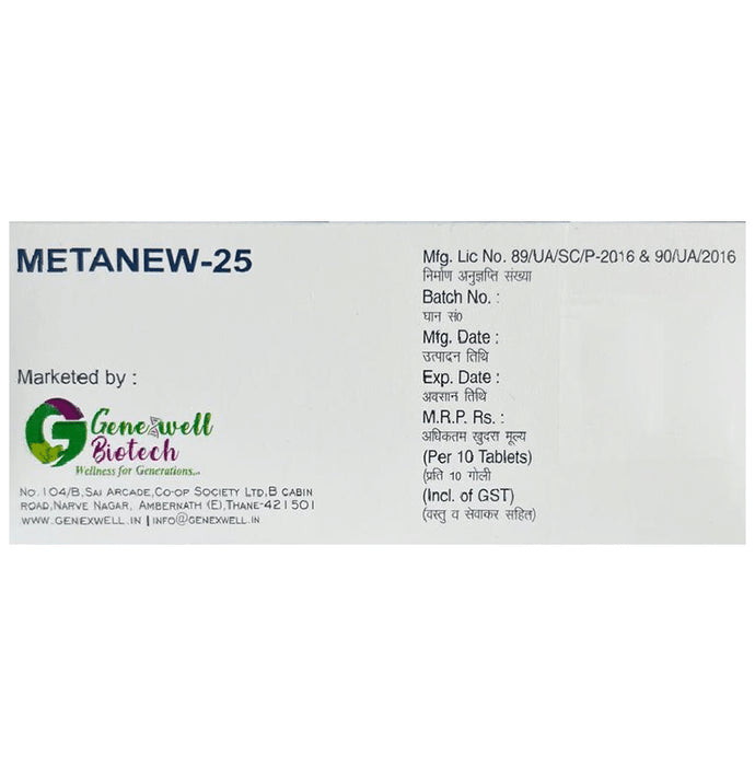 Metanew 25 Tablet ER
