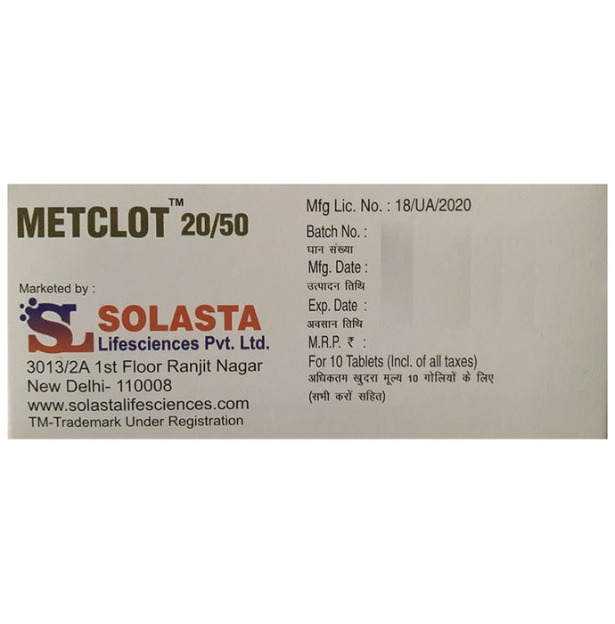 Metclot 20/50 Tablet SR