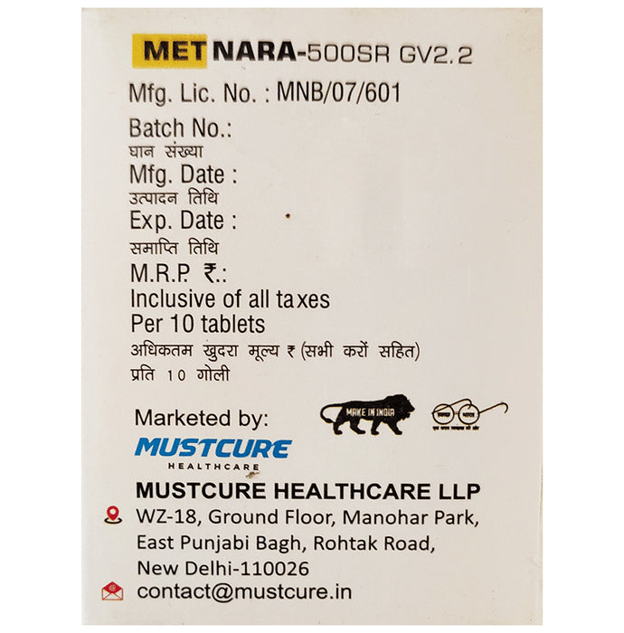 Metnara 500 SR GV2.2 Tablet