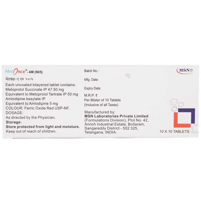 Metonce-AM 50/5 Tablet