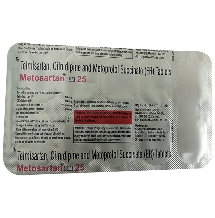 Metosartan LN 25 Tablet ER