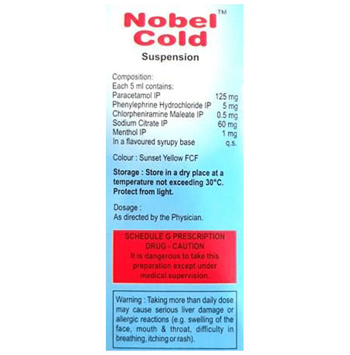 Nobel Cold Oral Suspension Orange