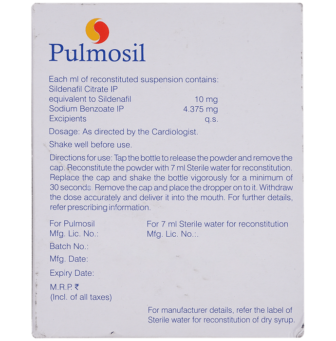 Pulmosil 10mg Oral Suspension