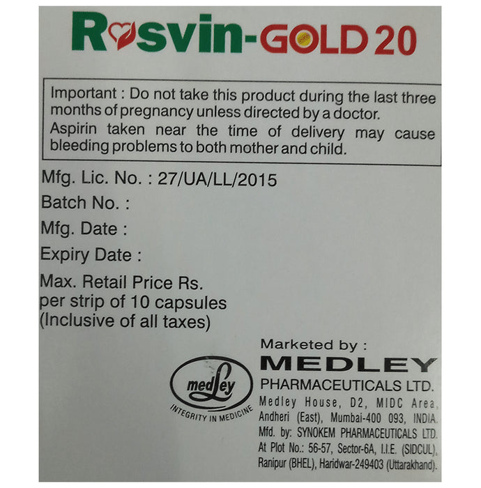 Rosvin-Gold 20 Capsule