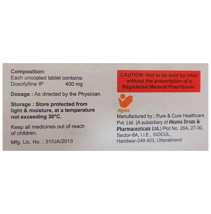 StayHappi Doxofylline 400mg Tablet