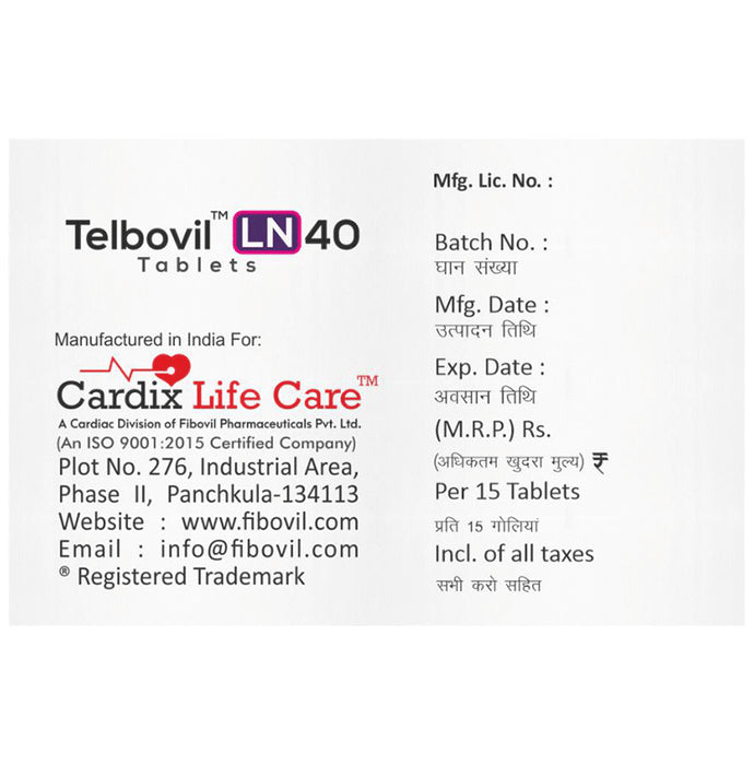 Telbovil LN 10mg/40mg Tablet