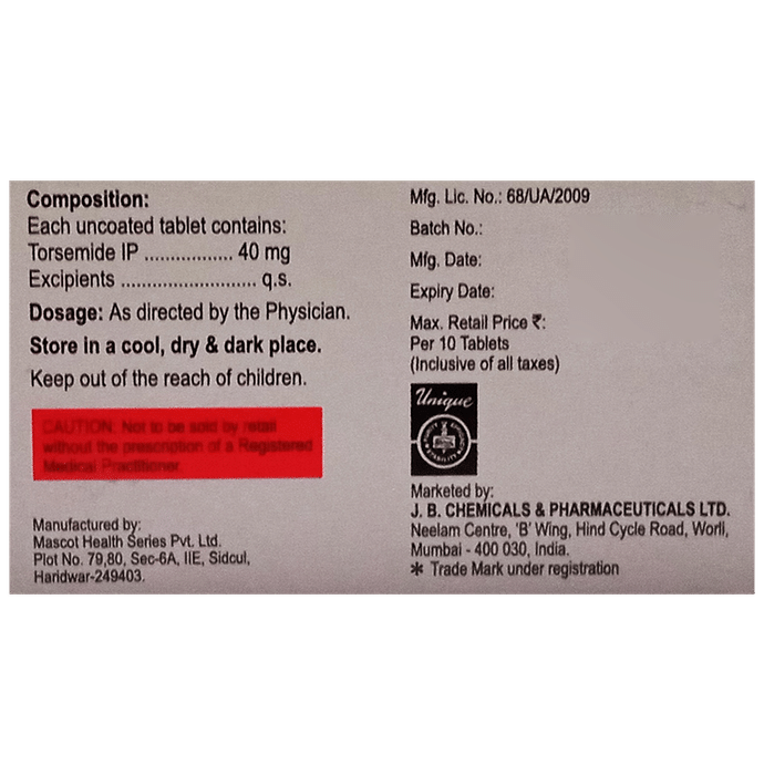 Jbtor 40mg Tablet
