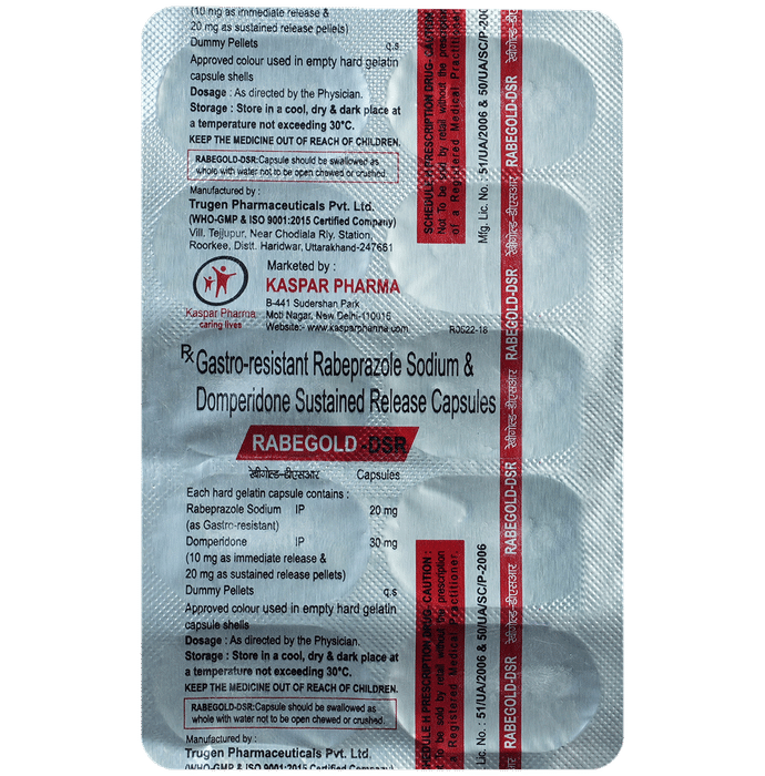 Rabegold D 30mg/20mg Capsule SR