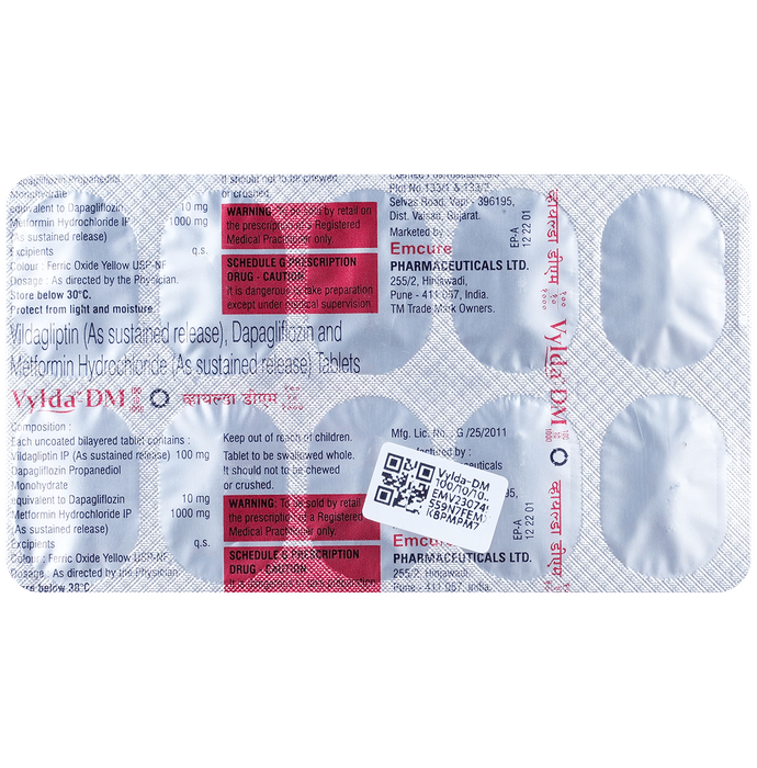 Vylda-DM 100/10/1000 Tablet SR