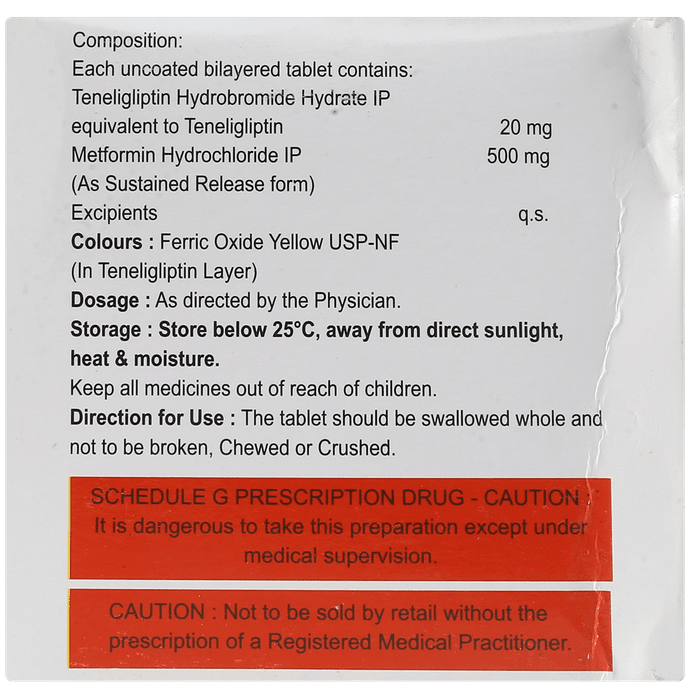 Welten M 500mg/20mg Tablet