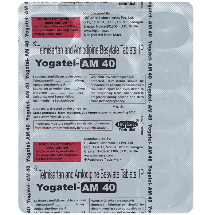 Yogatel-AM 40mg/5mg Tablet