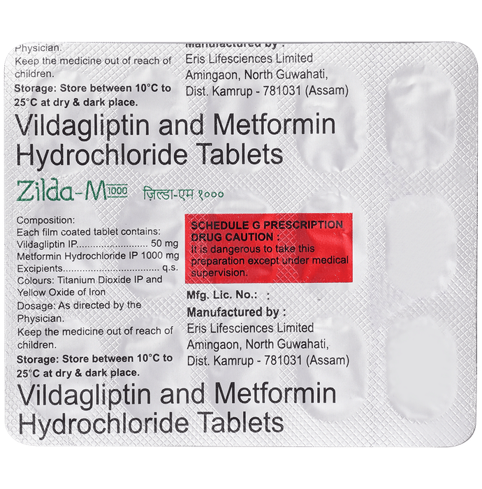 Zilda M 1000mg/50mg Tablet