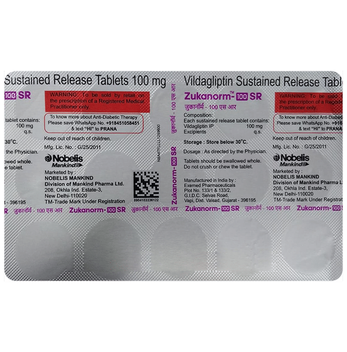 Zukanorm 100 SR Tablet