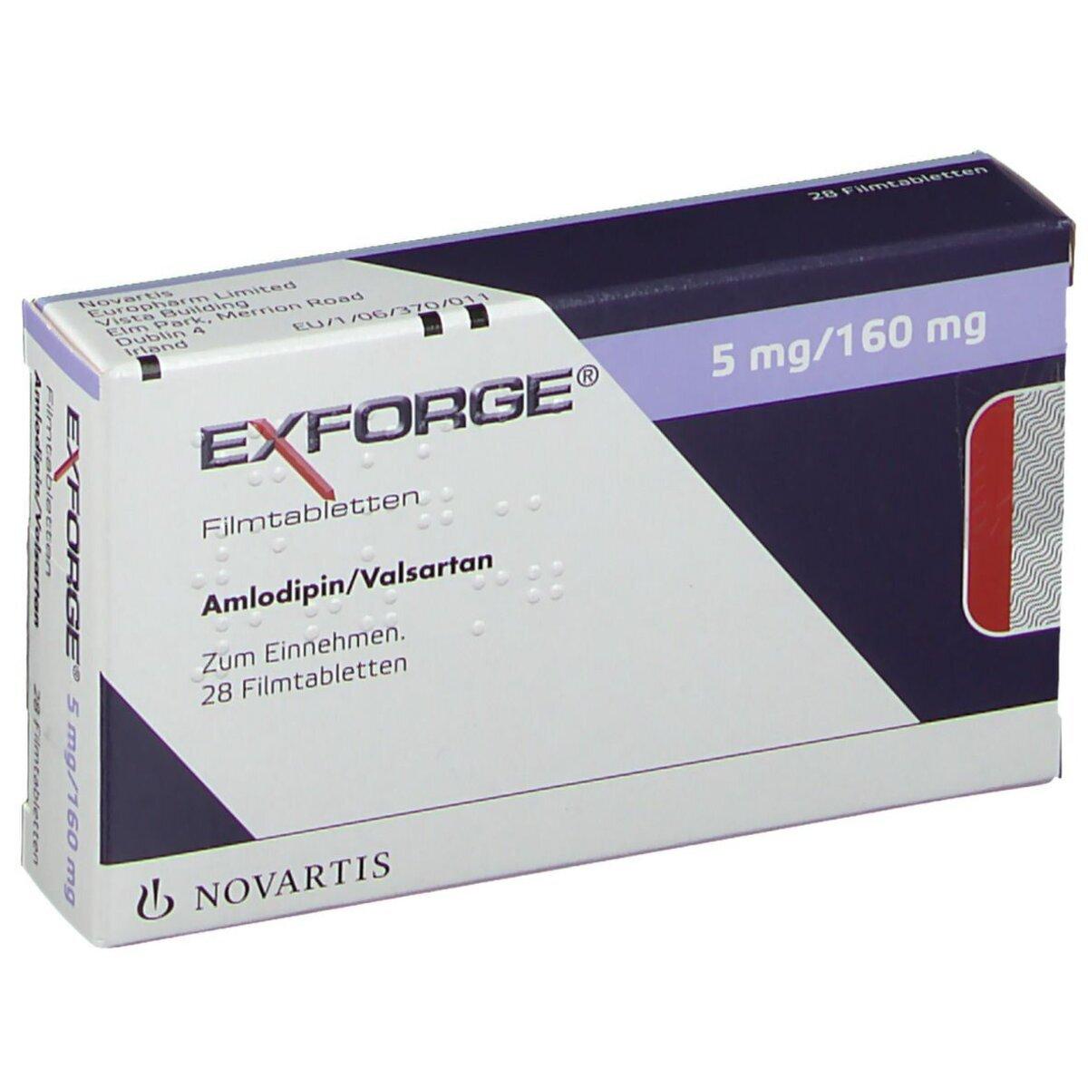 Exforge 5 mg/160 mg Tablet