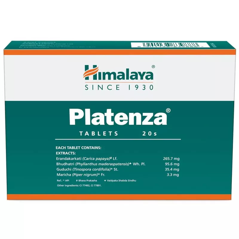 Himalaya Healthcare Platenza Tablet with Carica Papaya Complex | Manages Low Platelet Count