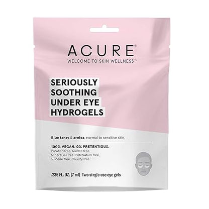 ACURE Seriously Soothing Under Eye Hydrogels | 100% Vegan | For Dry to Sensitive Skin - Classic Derma
