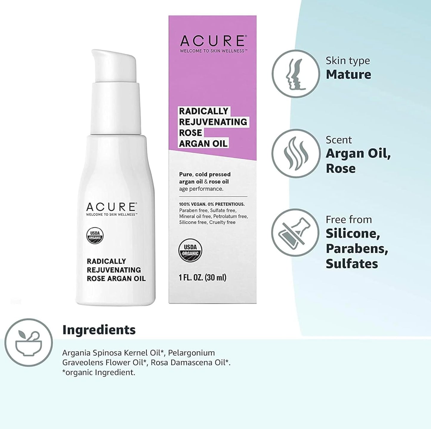 ACURE Radically Rejuvenating Rose Argan Oil