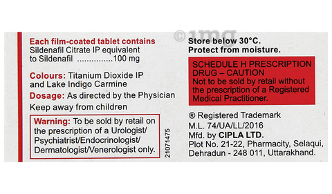 Suhagra 100mg Tablet