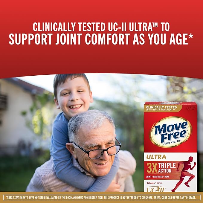 Schiff Ultra Joint Supplement with Collagen and Hyaluronic Acid, 30 Count