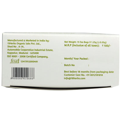 18 Herbs Organics Green Tea Bag (1.25gm Each) with Amla
