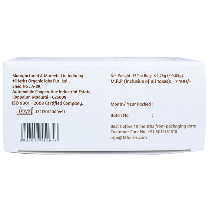 18 Herbs Organics Green Tea Bag (1.25gm Each) with Lemon