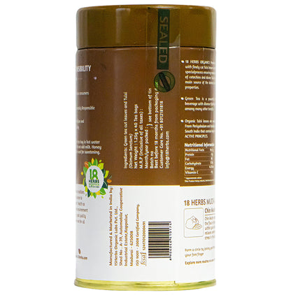 18 Herbs Organics Green Tea Bag (1.25gm Each) with Tulsi