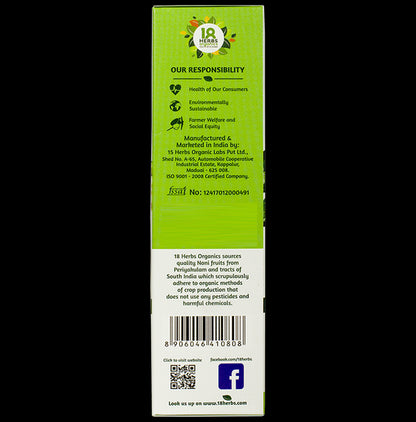 18 Herbs Organics Noni Fruit Fresh Juice Concentrate