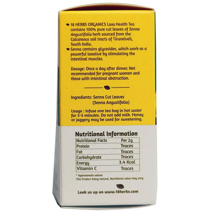 18 Herbs Organics Laxa Health Tea Bag (1.3gm Each)