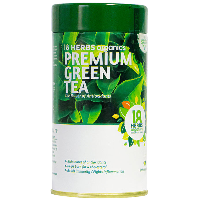 18 Herbs Organics Premium Green Tea Bag (1.25gm Each) - Classic Derma