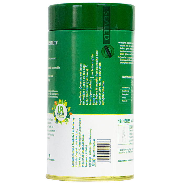 18 Herbs Organics Premium Green Tea Bag (1.25gm Each)