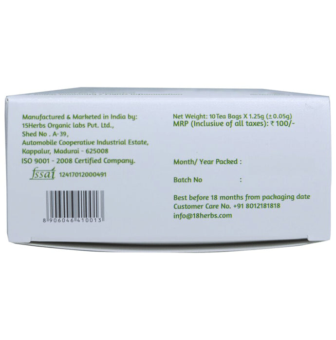 18 Herbs Organics Premium Green Tea Bag (1.25gm Each)