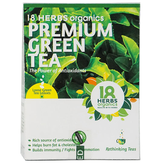 18 Herbs Organics Premium Green Tea Loose Green Tea Leaves - Classic Derma