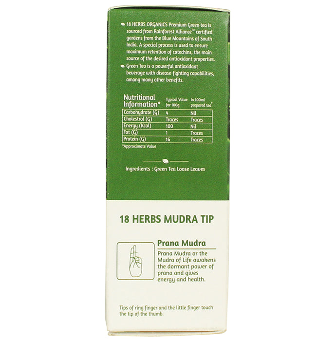 18 Herbs Organics Premium Green Tea Loose Green Tea Leaves