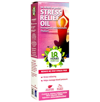 18 Herbs Organics Stress Relief Oil Aswaganthi Balalashathi Thailam - Classic Derma