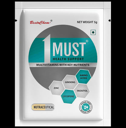 1Must Multivitamins with Key Nutrients Sachet (5gm Each) Sugar Free Orange