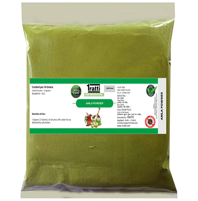 1ratti Amla Powder (1000gm Each) - Classic Derma